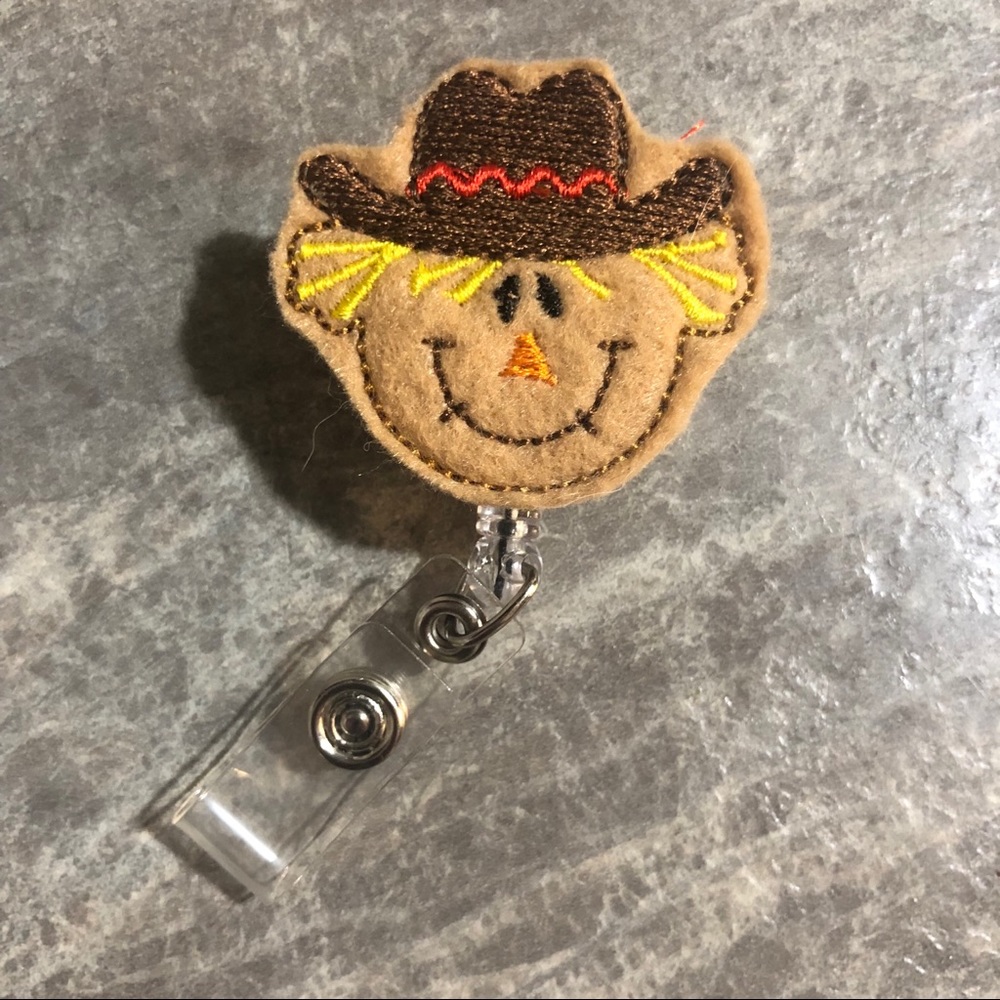 Cowboy Scarecrow Fall Badge Reel
